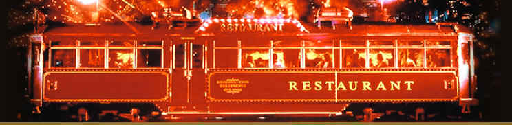 Tram car restaurant, sightseeing as you dine